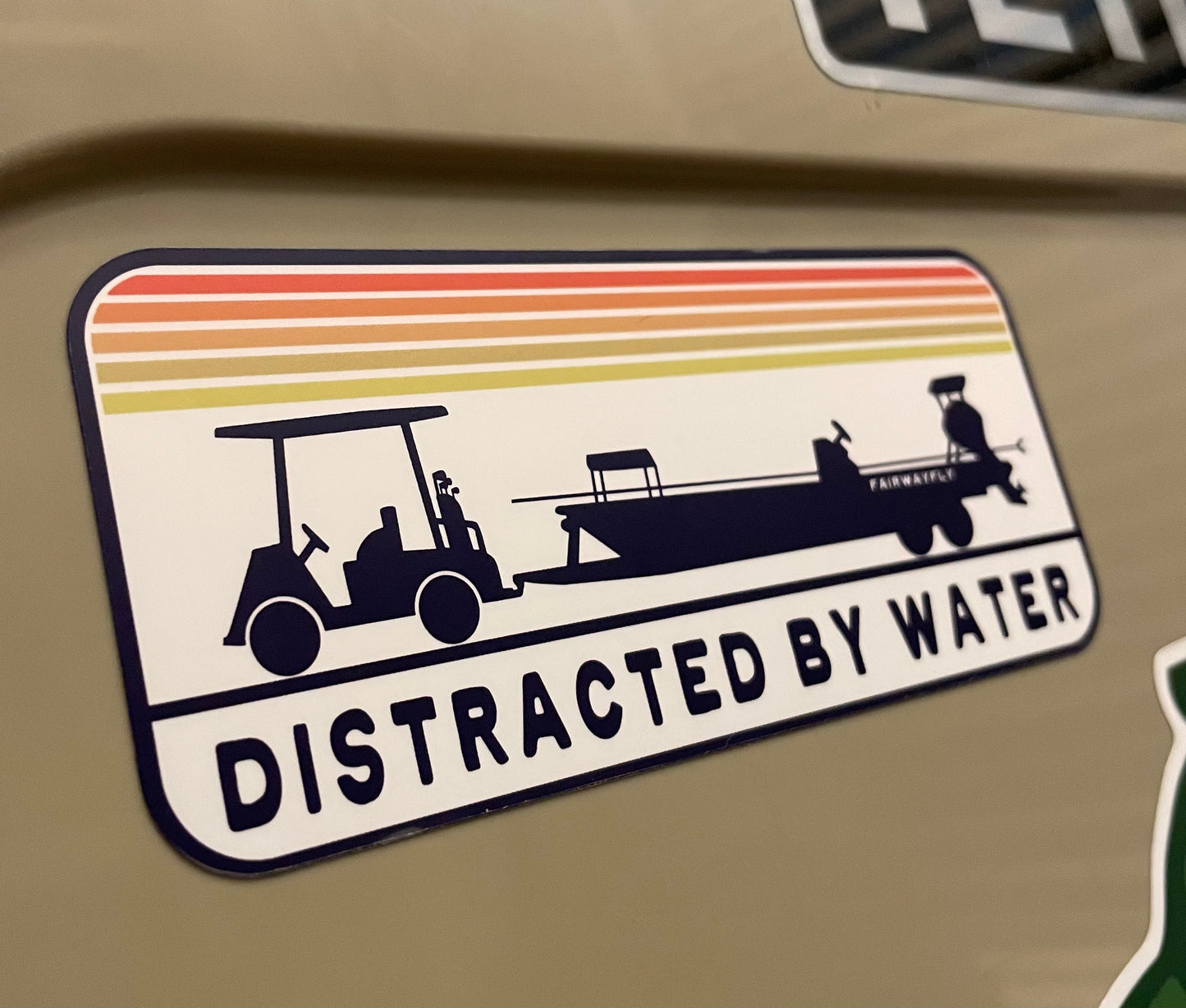 DISTRACTED BY WATER Cooler Sticker